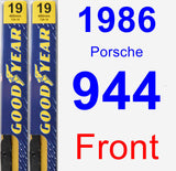 Front Wiper Blade Pack for 1986 Porsche 944 - Premium