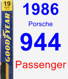 Passenger Wiper Blade for 1986 Porsche 944 - Premium