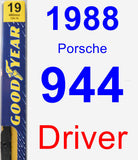 Driver Wiper Blade for 1988 Porsche 944 - Premium