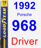 Driver Wiper Blade for 1992 Porsche 968 - Premium