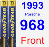 Front Wiper Blade Pack for 1993 Porsche 968 - Premium