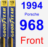 Front Wiper Blade Pack for 1994 Porsche 968 - Premium
