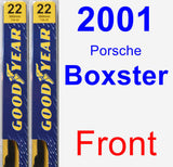 Front Wiper Blade Pack for 2001 Porsche Boxster - Premium