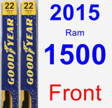 Front Wiper Blade Pack for 2015 Ram 1500 - Premium