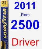 Driver Wiper Blade for 2011 Ram 2500 - Premium