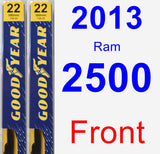 Front Wiper Blade Pack for 2013 Ram 2500 - Premium