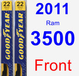 Front Wiper Blade Pack for 2011 Ram 3500 - Premium