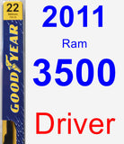 Driver Wiper Blade for 2011 Ram 3500 - Premium