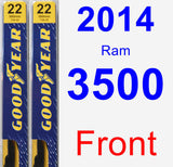 Front Wiper Blade Pack for 2014 Ram 3500 - Premium