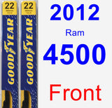 Front Wiper Blade Pack for 2012 Ram 4500 - Premium