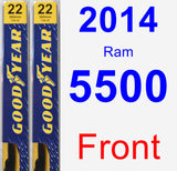 Front Wiper Blade Pack for 2014 Ram 5500 - Premium