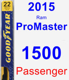 Passenger Wiper Blade for 2015 Ram ProMaster 1500 - Premium