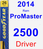 Driver Wiper Blade for 2014 Ram ProMaster 2500 - Premium