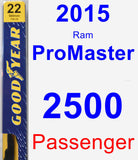 Passenger Wiper Blade for 2015 Ram ProMaster 2500 - Premium