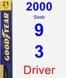 Driver Wiper Blade for 2000 Saab 9-3 - Premium