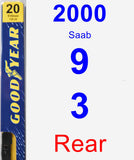 Rear Wiper Blade for 2000 Saab 9-3 - Premium
