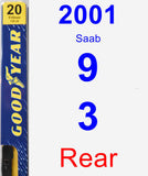 Rear Wiper Blade for 2001 Saab 9-3 - Premium