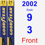 Front Wiper Blade Pack for 2002 Saab 9-3 - Premium