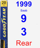 Rear Wiper Blade for 1999 Saab 9-3 - Premium