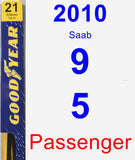 Passenger Wiper Blade for 2010 Saab 9-5 - Premium