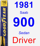 Driver Wiper Blade for 1981 Saab 900 - Premium