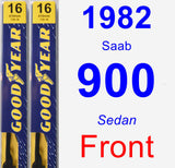 Front Wiper Blade Pack for 1982 Saab 900 - Premium