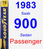 Passenger Wiper Blade for 1983 Saab 900 - Premium