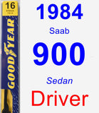 Driver Wiper Blade for 1984 Saab 900 - Premium