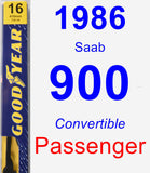 Passenger Wiper Blade for 1986 Saab 900 - Premium