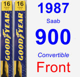 Front Wiper Blade Pack for 1987 Saab 900 - Premium