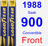 Front Wiper Blade Pack for 1988 Saab 900 - Premium