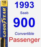 Passenger Wiper Blade for 1993 Saab 900 - Premium