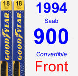 Front Wiper Blade Pack for 1994 Saab 900 - Premium