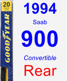Rear Wiper Blade for 1994 Saab 900 - Premium