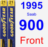 Front Wiper Blade Pack for 1995 Saab 900 - Premium