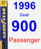 Passenger Wiper Blade for 1996 Saab 900 - Premium