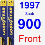 Front Wiper Blade Pack for 1997 Saab 900 - Premium