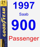 Passenger Wiper Blade for 1997 Saab 900 - Premium