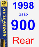 Rear Wiper Blade for 1998 Saab 900 - Premium