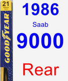 Rear Wiper Blade for 1986 Saab 9000 - Premium