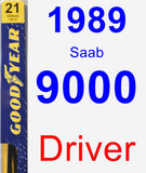 Driver Wiper Blade for 1989 Saab 9000 - Premium