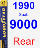Rear Wiper Blade for 1990 Saab 9000 - Premium