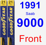 Front Wiper Blade Pack for 1991 Saab 9000 - Premium