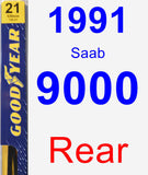 Rear Wiper Blade for 1991 Saab 9000 - Premium
