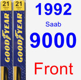 Front Wiper Blade Pack for 1992 Saab 9000 - Premium