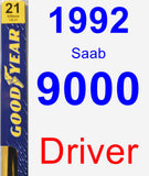 Driver Wiper Blade for 1992 Saab 9000 - Premium