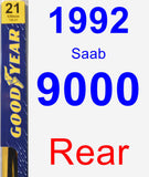 Rear Wiper Blade for 1992 Saab 9000 - Premium