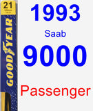 Passenger Wiper Blade for 1993 Saab 9000 - Premium