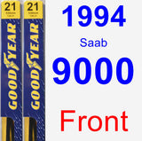 Front Wiper Blade Pack for 1994 Saab 9000 - Premium
