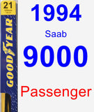 Passenger Wiper Blade for 1994 Saab 9000 - Premium